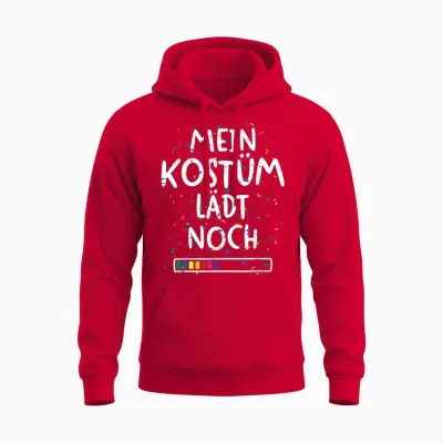 Mein Kostüm Lädt Noch Ladebalken Fancy Dress Costume Carnival T-Shirt, Black, S Unisex Hoodie - Red
