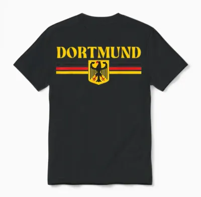 Dortmund Deutschland Flagge, Dortmund Unisex T-Shirt - Black