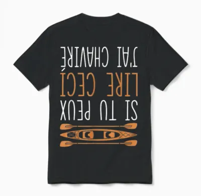 Funny if You Can Read This I Capsized Canoe Kayak T-Shirt, Black, S Unisex T-Shirt - Black