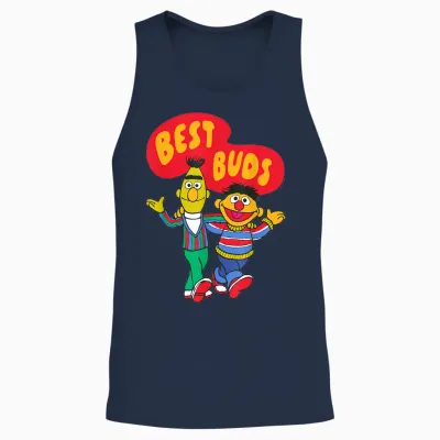 Sesame Street - Ernie Bert Best Buds Unisex Tank Top - Navy