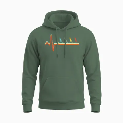 Lizard Retro Unisex Hoodie - Military Green