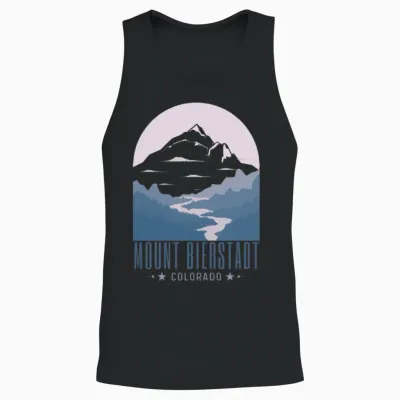 Mount Bierstadt Colorado Unisex Tank Top - Black