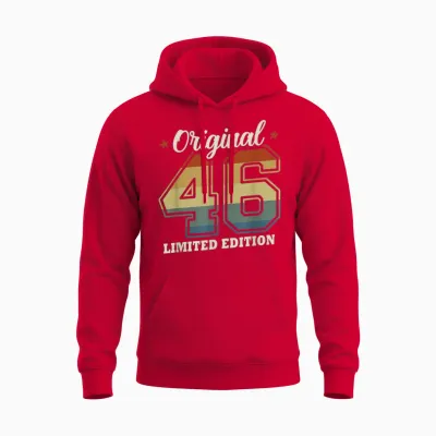 Original 1946 Vintage 80th Birthday Gift Man Woman Unisex Hoodie - Red