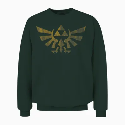 Legend of Zelda Royal Crest Distressed Badge Unisex Sweatshirt - Forest