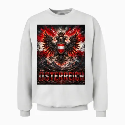 österreich T Shirt österreichische Adler Wappen Austria Unisex Sweatshirt - White