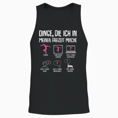 Gymnastics Girl's Unisex Tank Top - Black
