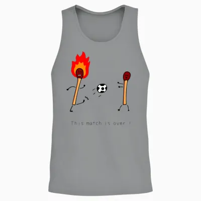 Funny Match Playing Soccer Unisex Tank Top - Sport Grey