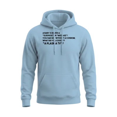 Funny Use Condom Unisex Hoodie - Light Blue