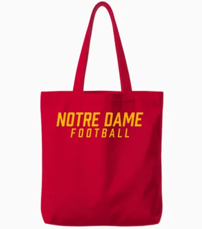 Notre Dame High School Football Team Tote Bags - Red