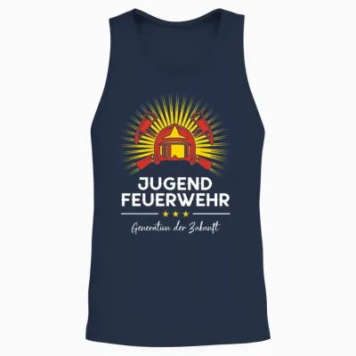 Jugend Feuerwehr Kind Feuerwehrfrau Nachwuchs Feuerwehrmann Langarmshirt Unisex Tank Top - Navy