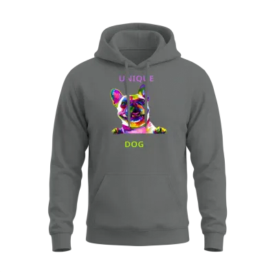 Unique Dog Unisex Hoodie - Graphite Heather