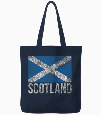 Scotland Saltire Croix De St André écossais Tote Bags - Navy