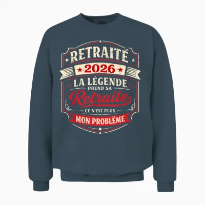 Retraité 2026 Homme Depart Retraite Humouristique Unisex Sweatshirt - Dark Heather
