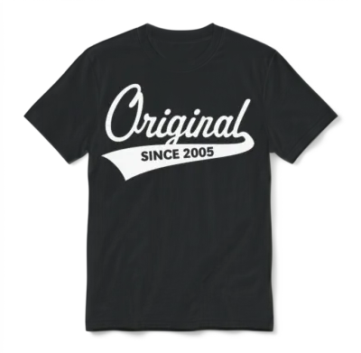 Original Since 2005 (year of Birth, Birthday / W) Unisex T-Shirt - Black