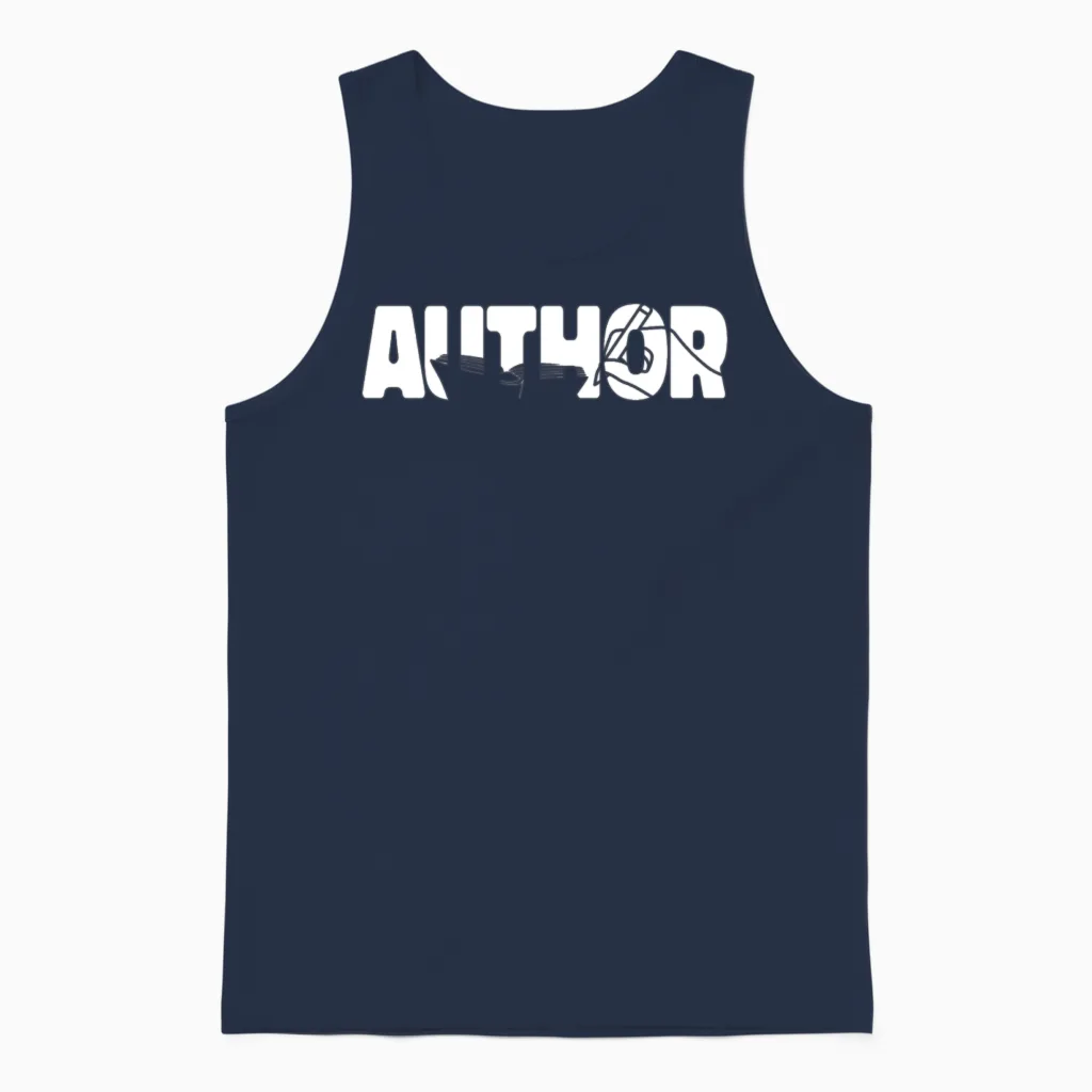 Writing Novel Writer & Published Unisex Tank Top in Navy