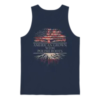 American Grown Polish Roots Unisex Tank Top - Navy – 1