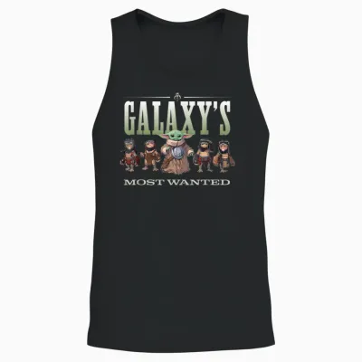 Star Wars: the Mandalorian and Grogu Anzellans Wanted Unisex Tank Top - Black