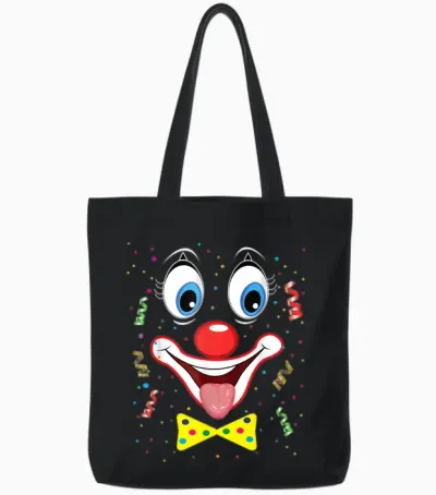 Clown Carnival Costume T-Shirt Carnival Clown Costume Tote Bags - Black