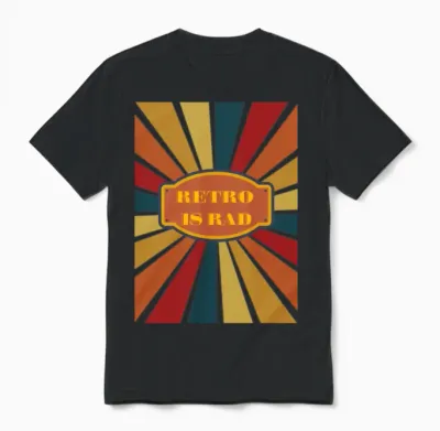 Retro Is Rad Unisex T-Shirt - Black
