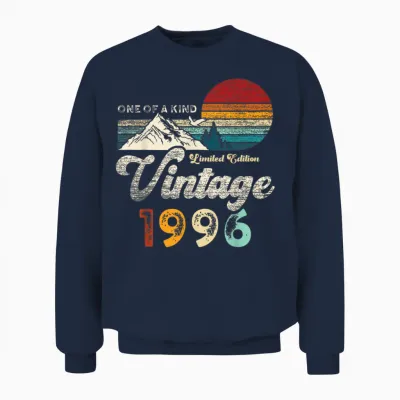 Vintage 1996 Berge Adler Retro 30. Geburtstag Unisex Sweatshirt - Navy