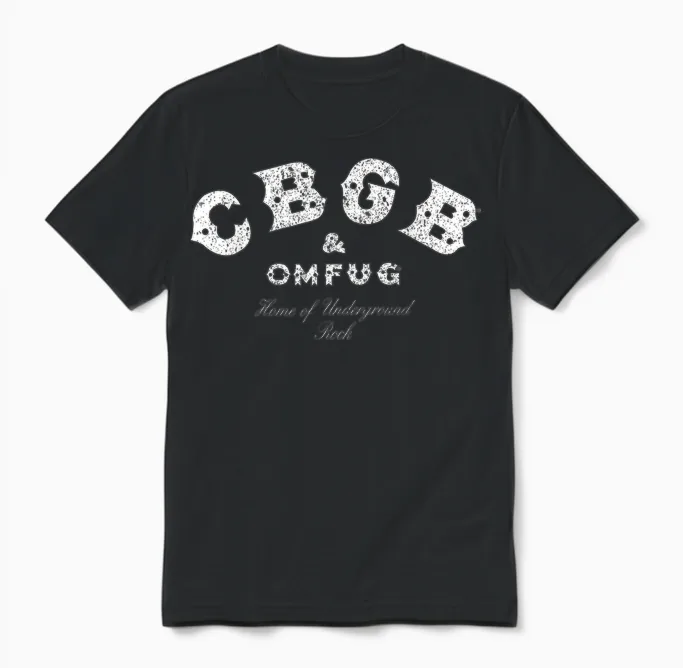 Cbgb โ Classic Logo on Black Unisex T-Shirt in Black