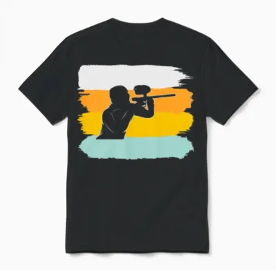 Paintball Retro Unisex T-Shirt - Black