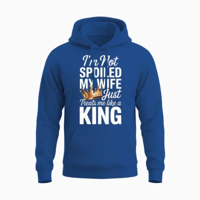 Playful Wedding Wife Quote Design Unisex Hoodie - Royal