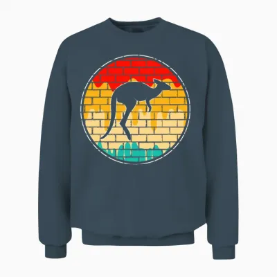 Kangaroo Retro Unisex Sweatshirt - Dark Heather
