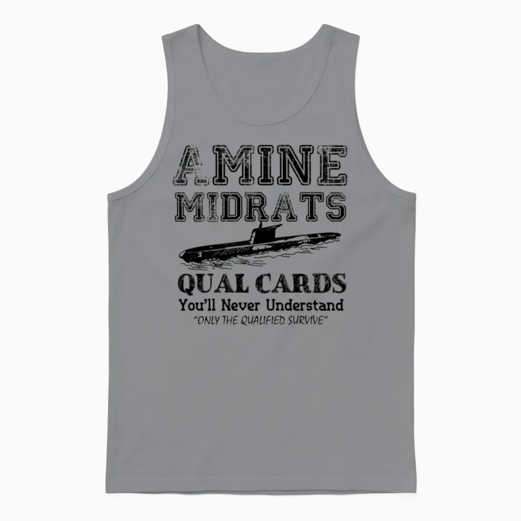 Submarine Shirt - Navy Submarine Unisex Tank Top in Sport Grey
