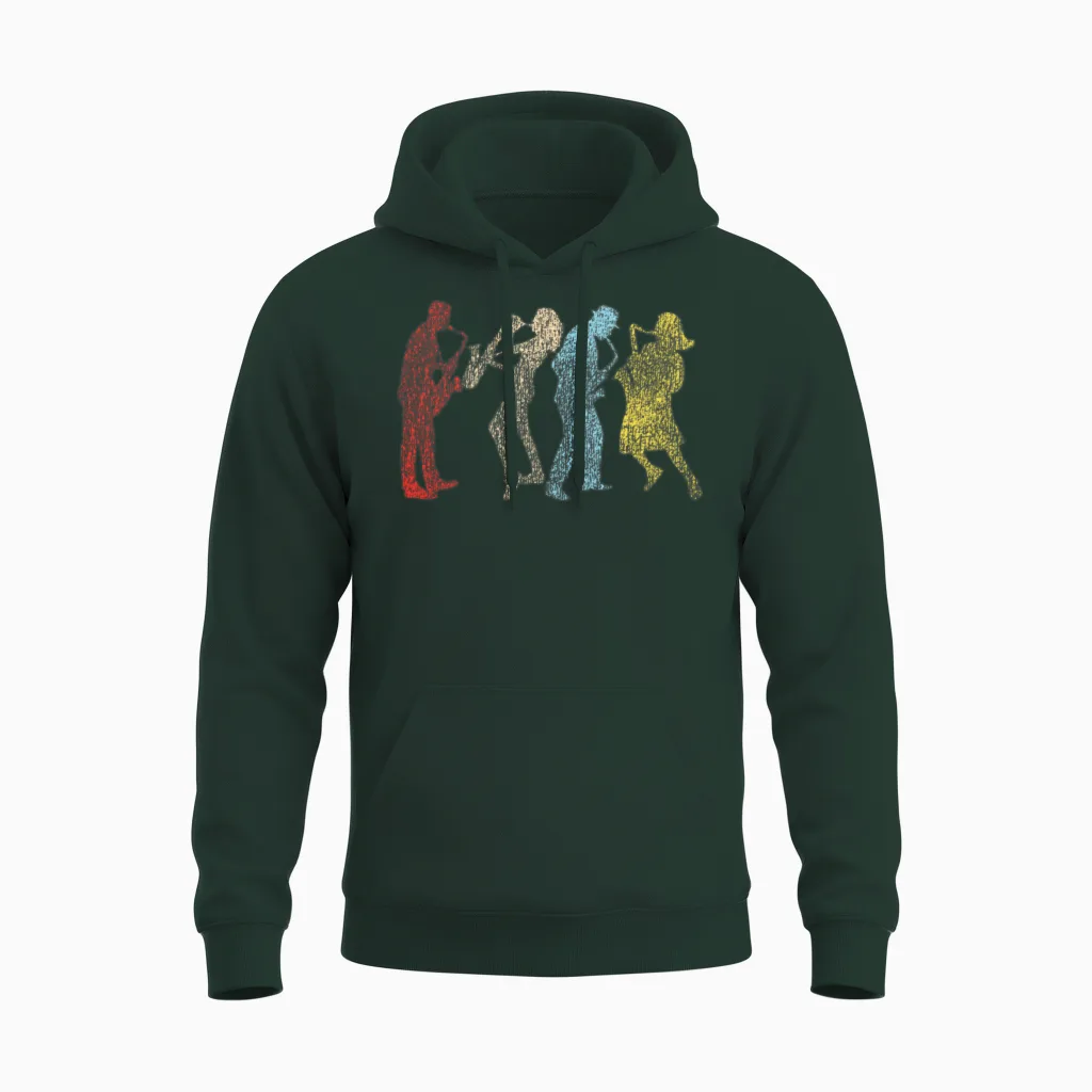 Saxophone Retro Vintage Unisex Hoodie - Forest