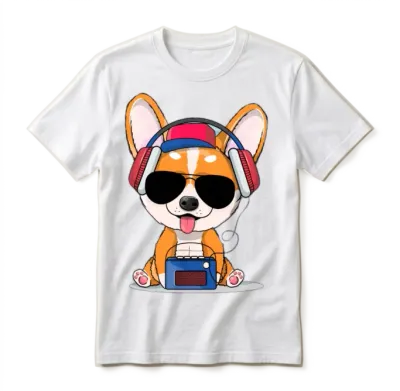 Corgi Dog Unisex T-Shirt - White