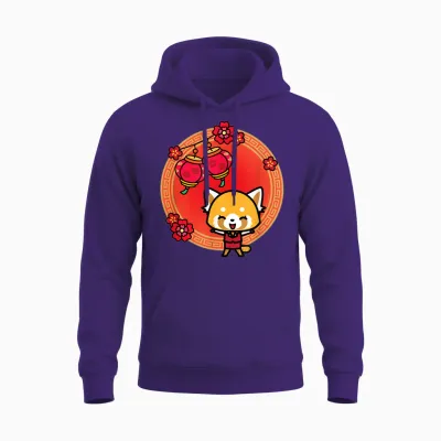 Aggretsuko Lunar New Year Unisex Hoodie - Purple