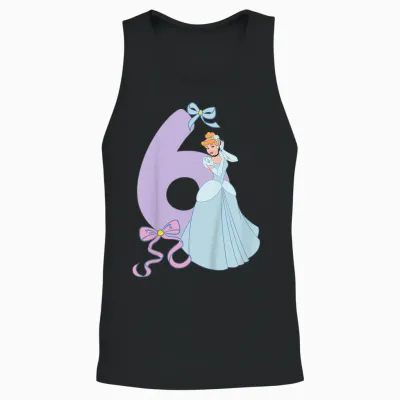 Kinder Cinderella 6 Geburtstag Unisex Tank Top - Black