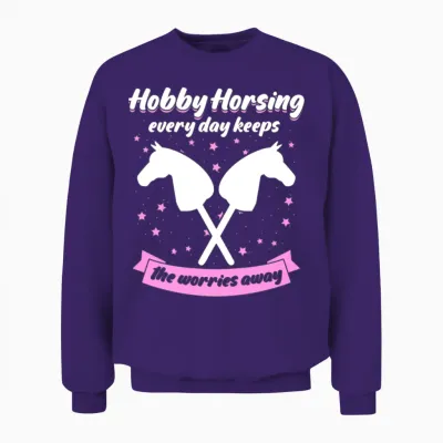 Hobby Horsing with Hobby Horse Unisex Sweatshirt - Purple