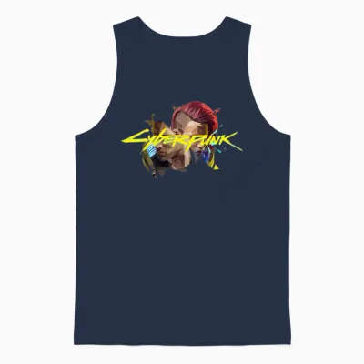 Cyberpunk 2077 Unisex Tank Top - Navy