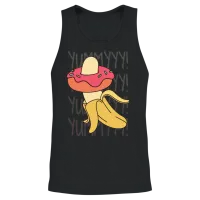 Banana Donut Yummy Delicious Funny Unisex Tank Top - Black – 2