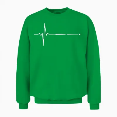 Billiard Cue Heartbeat Unisex Sweatshirt - Irish Green