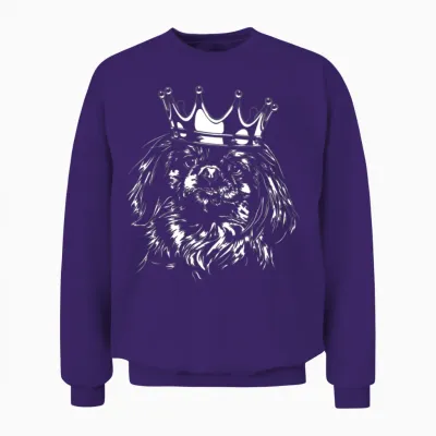 Funny Pekingese Dog Crown Dog Mom Unisex Sweatshirt - Purple