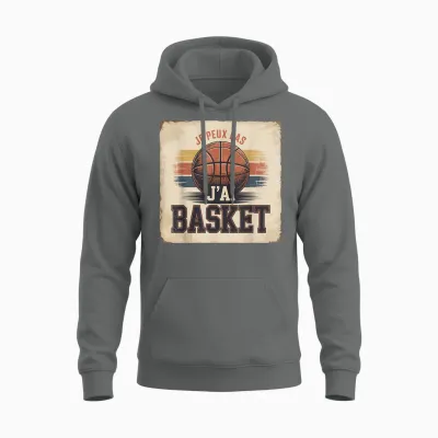 Jersey, Je Peux Pas J'ai Basketball, Men, Women, Children, Unisex Hoodie - Graphite Heather