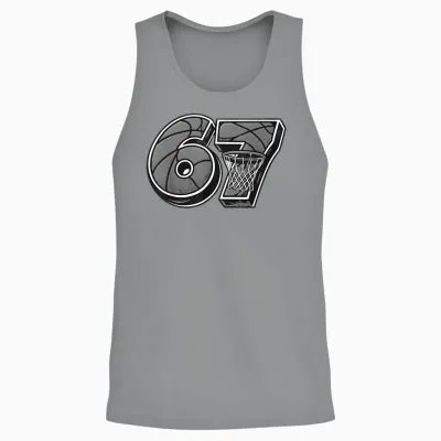 Meme Basket Six Seven 6-7 Noir Blanc Drôle Unisex Tank Top - Sport Grey