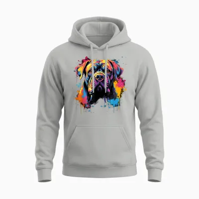 Cane Corso Colorful T-Shirt, Black Unisex Hoodie - Ash