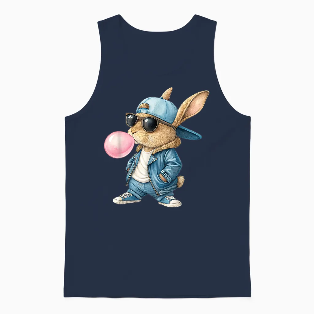 Cooler Hase Osterhase Bunny Kaninchen Kinder Jungen Ostern Unisex Tank Top in Navy