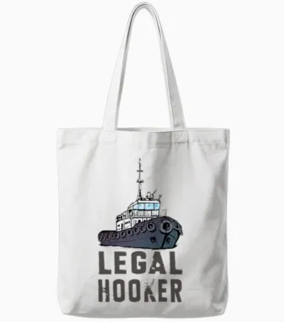 Funny Tugboat Gift for Towboaters Tote Bags - White