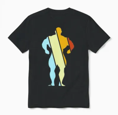 Bodybuilding Retro Unisex T-Shirt - Black