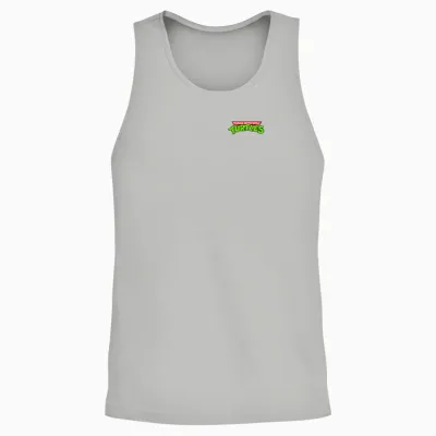 Teenage Mutant Ninja Turtles Classic Vintage Pocket Logo Unisex Tank Top - Ash
