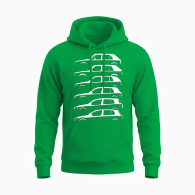 Volkswagen Vw Gti Evolution and Gti Lettering Unisex Hoodie - Irish Green