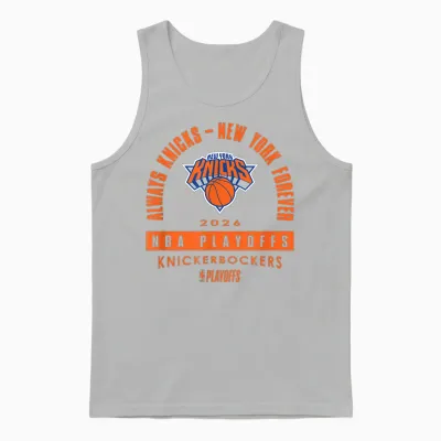Nba 2026 Playoffs Mantra Knicks Over the Rainbow Unisex Tank Top - Ash