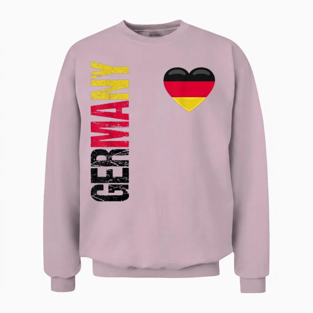 Germany Fußball Deutschland Flagge Trikot Unisex Sweatshirt in Light Pink