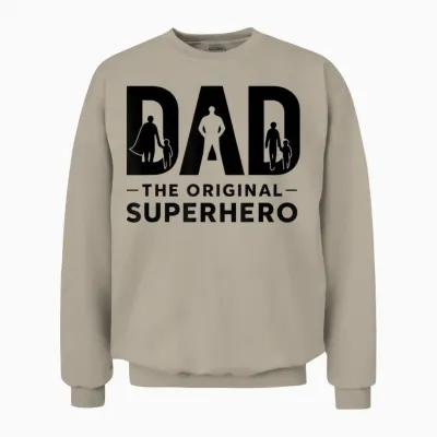 Superdad Papa Super-Héros Drôle Unisex Sweatshirt - Sand