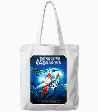 Dungeons & Dragons Vintage Advanced Player's Handbook T-Shirt Small Tote Bags - White